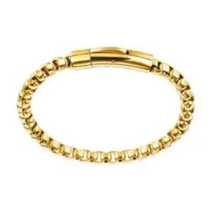 골드 볼드한 스틸 기본 남성 팔찌