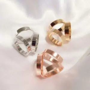 스카프 버클 장식 트리플서클 볼드링 스카프링