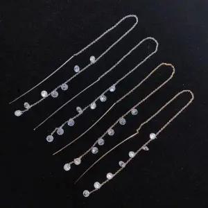 [골드스마일]차르르 여성스러운 태슬귀걸이 지르콘