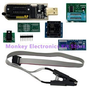 CH341A/B 프로그래머 모듈 DIY 키트 24 25 시리즈 EEPROM 플래시 BIOS USB + SOIC8 SOP8  클립 93CXX / 25C