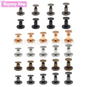 금속 시카고 스크류 네일 리벳 더블 커브드 헤드 벨트 스트랩 나사 10 세트  수하물 가죽 공예 의류/가방/