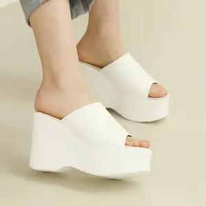 여자 데일리 편안한 통굽 뮬 샌들 캐주얼 슬리퍼