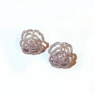 [콩심팥심]마이크로 데일리 패션 다이아 로즈 귀걸이