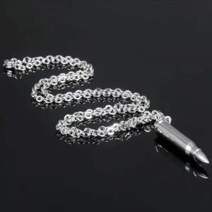 [콩심팥심]스틸 펜던트 유니크 남성 패션 커플 목걸이-화이트