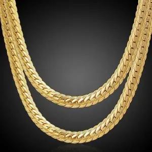 [콩심팥심]유니크 패션 데일리 18kgp 골드 체인 남성 목걸이