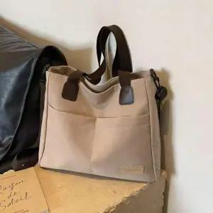 사각 캔버스 숄더백 데일리 토트백 캐주얼 크로스백