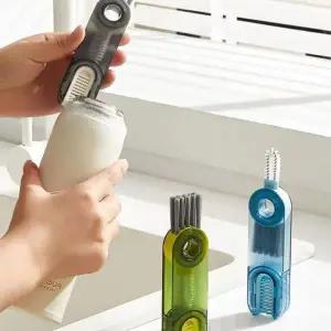 [에이치플러스몰]3in1 텀블러 세척솔 젖병 뚜껑 미니 브러쉬 세정 보온병 설거지 청소