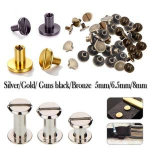 20개 가죽 공예 시카고 스크류 솔리드 라운드 헤드 네일 스터드 리벳 볼트 가방 옷끈 신발 벨트 장식용