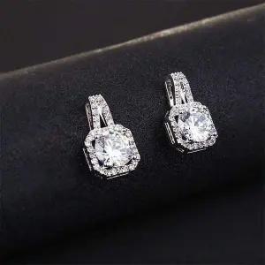 모던한 여성 지르콘 귀걸이 웨딩 정장 귀걸이