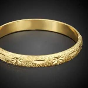 18kgp 골드 미니음각 뱅글 팔찌