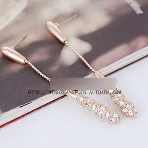 드롭 물방울 다이아 큐빅 귀걸이