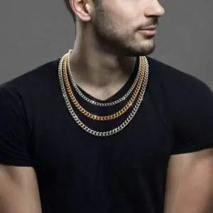 골드 체인 힙합 목걸이 기본 스틸 목걸이