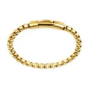 골드 볼드한 스틸 기본 남성 팔찌