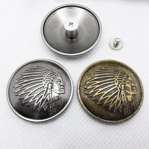 5피스 남동부 부족 인도 최고 머리 Leathercraft 안장 Conchos 지갑 벨트 장식 나사 뒤로