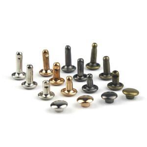 100sets 6mm 8mm 금속 더블 캡 리벳 스터드 가죽 공예 가방 벨트 의류 모자 신발 애완 동물 고리 장식에 대