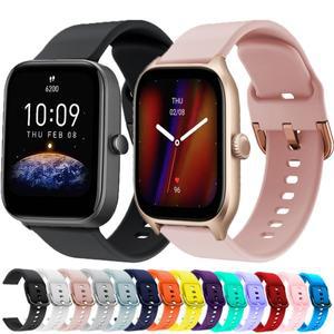 Amazfit Bip 3 스포츠 팔찌 Correa 시계 밴드 용 실리콘 스트랩 GTS 2 2e 4mini Pro/Bip U/S /Lite