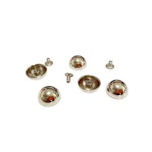 50sets 15mm 합금 버섯 리벳 스터드 스크류 버튼 가죽 벨트 가방 신발 장식 공예 용품에 대한 돔 모양