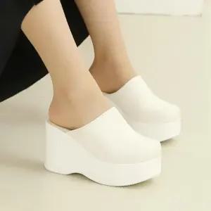 여자 데일리 캐주얼 편안한 통굽 뮬