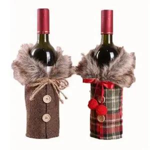 [오너클랜]크리스마스 커플 와인커버 보틀 선물포장 장식