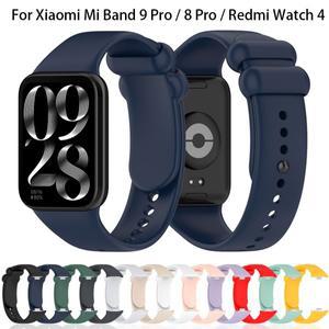 샤오미호환 Mi Band 9 Pro / 8 스트랩 교체 correa Watchbands 팔찌 용 실리콘 시계 밴드 Redmi Watch 4
