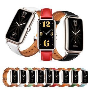 화웨이호환 시계 맞는 미니 소형 스트랩 팔찌 루프에 대한  가죽 스마트  밴드