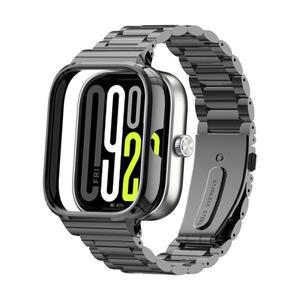 Redmi Watch 5 용 스테인레스 스틸 시계 밴드 4 금속 스트랩 케이스 보호대 Correa 팔찌 커버