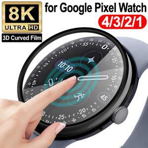 구글 픽셀 워치 4 3 2 41/45MM용 화면 보호기 1-4개 초박형 자가 치 HD 투명 긁힘 방지 필름
