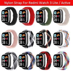Redmi Watch 3 Lite/액티브 손목 밴드 팔찌 소프트 SmartWatch  시계 액세서리 용 나일론 스트랩