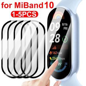 샤오미호환 Miband 10 화면 보호기에 적합 Mi Band 9 시계 커버 용 9D 곡선 풀 커버리지 긁힘 방지 보호 필
