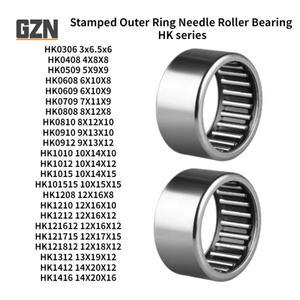 10피스 스탬프 외부 링 니들 롤러 베어링 HK 시리즈 HK0306 HK0408 0508 0607
