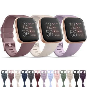 Fitbit Versa Lite 용 소프트 TPU 시계 밴드 2 SE 손목 교체 스트랩 스포츠 팔찌