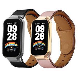 샤오미호환 스마트 밴드 9 용 가죽 스트랩 Mi Band 액티브 시계 팔찌 손목 교체