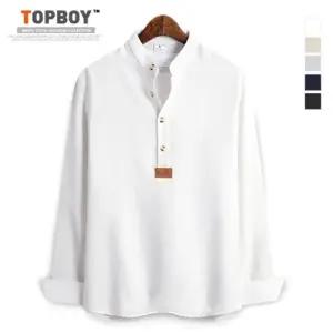 [탑보이][탑보이] 보카시헨리넥긴팔셔츠 (MN437)