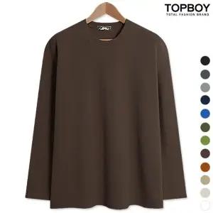 [탑보이][탑보이] 남녀공용 오버핏 엠보 긴팔티 (LW020)