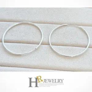 [호림쥬얼리]실버92.5/Silver/은귀걸이/세련(HR)실버 링 파이프 귀걸이(3.5cm)