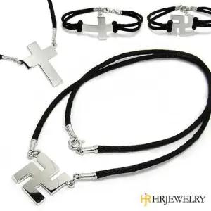 [호림쥬얼리]실버정품)예쁜(HR)실버 십자가 만자 목걸이 팔찌(택)