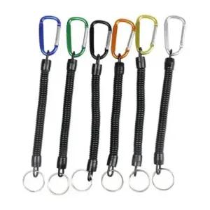 낚시밧줄 낚시 밧줄 로프 스프링 등산 카라비너 분실방지