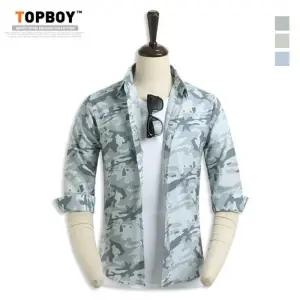 [탑보이][탑보이] 애쉬 카모 7부 셔츠 (MN326)