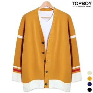 [탑보이][탑보이] 소매 배색 오버핏 가디건(NL001)