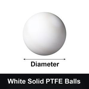 직경 1-70mm PTFE 공 흰색 고체 플라스틱 F4 볼 롤링 비드 전기 절연 베어링 씰링 내식성
