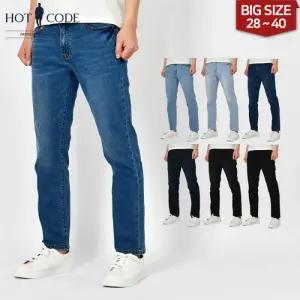 [핫코드]남자 청바지 스판 빅사이즈 워싱진 7컬러 HC800