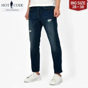 [핫코드]남자 청바지 스판 피스 블루 데미지 워싱진 HC945-1