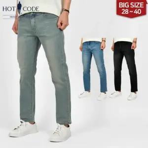 [핫코드]남자 청바지 스판 일자 빅사이즈 워싱진 3컬러 HC5038