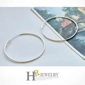 [호림쥬얼리]실버92.5/Silver/은귀걸이/세련(HR)실버 링 파이프 귀걸이(5.5cm)