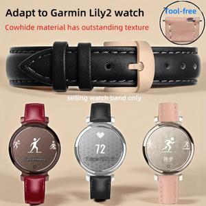 Garmin호환 새 시계 Lily2 Lea-ther 스트랩 2 팔찌 SmartWatch 퀵 릴리스 밴드 14MM 용 14mm 여성용 소 가