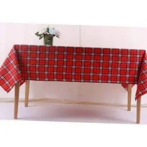 체크 테이블보 레드테이블 코팅 사계절 린넨 식탁보 방수