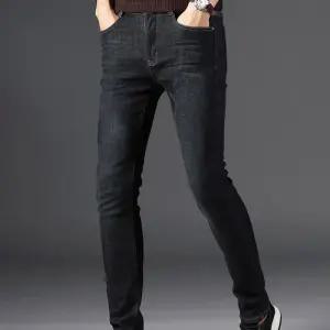 [옷자락]남자 스트레이트 블랙진 스키니 기모안감 청바지