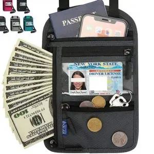 파우치 수납 여행 여행용 목걸이 여권 방수 지갑 휴대용