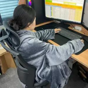 집순이담요 입는 집순이 이불 담요 그레이 대형