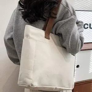 빅사이즈 패브릭 캔버스 빅 넉넉한 숄더 숄더백 에코백